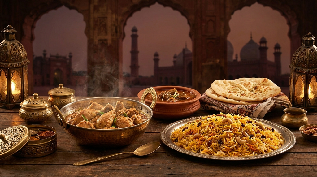 Lahori feast with old Lahore Walled City ambiance